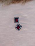 Hdmarketim Swarovski Mürdüm Renkli Işıltılı Taşlı Sallantılı Küpe