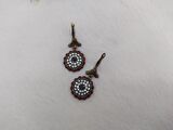 Hdmarketim Otantik Osmanlı Motifli Swarovski Taşlı Işıltılı Hürrem Sultan Eskitme Küpe Bordo