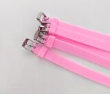 Bileklik 5 li Silikon Pembe 08 mm Ayarlanabilir Charm Takılabilen Bileklik