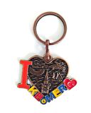 Metal Kalp Anahtarlık Türk Bayraklı Kemer Yazılı Çanta Süsü