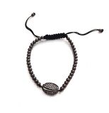 Swarovski Taşlı Bileklik Ayarlanabilir Kadın Siyah 9566