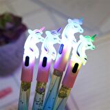 Unicorn Temalı Işıklı Sulu Pullu Kalem​