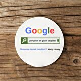Kişiye Özel Google Tasarım Esprili Mdf Bardak Altlığı 1 adet