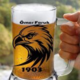 Taraftara Özel Kartal Tasarımlı Bira Bardağı