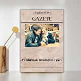 Kişiye Özel Retro Gazete Manşet Çerçevesiz Poster 29 x 42 cm