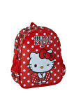 Hello Kitty Kırmızı Anaokulu Kız Çocuk Sırt Çantası ve Kalem Kutusu (7 adet defter hediye)