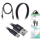 Ally Usb Type-C Yumuşak Dokulu 2.4A Hızlı Şarj Usb Kablo 1 Metre-(5775)