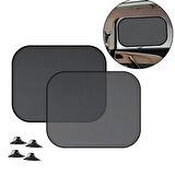 Ally Araç Oto Yan Cam Vantuzlu Güneşlik Kalkan 2 Adet 36X44Cm-(5775)