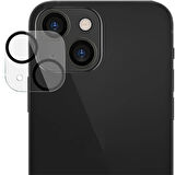 Ally İphone 13-13 Mini 3D Full Tempered Glass Cam Kamera Koruyucu-(5775)