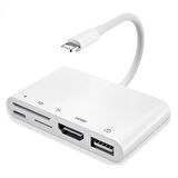 Ally 5In1 Hdmi Dijital Av Adaptör+ Otg Usb Hub Kamera Tf Sd Okuyucu-(5775)