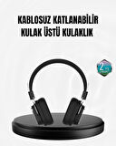 Kablosuz Bluetooth Kulak Üstü Kulaklık Kristal Ses Kalitesi Ve Ergonomik Yapı