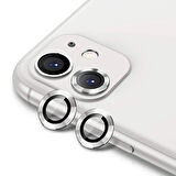 Ally İphone 11 6.1 3D Metal Çerçeveli Kamera Lens Koruyucu-(5775)