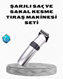 Profesyonel Şarjlı Saç Ve Sakal Kesme Makinesi – Paslanmaz Çelik Bıçaklı Ergonomik Ve Sessiz Motorlu