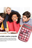 Vothoon Sevimli Kare Tuşlu 10 Haneli Ldc Ekran Hesap Makinesi Pembe
