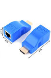 Hdmi Extender 25 Metre Uzatma Adaptörü Cat5 Cat6