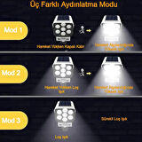 Güneş Enerjili Sensörlü Sahte Kamera Güvenlik Lambası Kırmızı Uyarı Işığı 77 LED