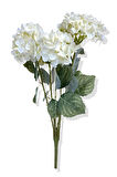 yapay Beyaz Ortanca Demeti 50 Cm 5 Dal