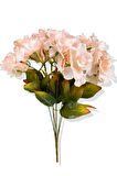 Somon Krem Yapay Pastel Ortanca Demeti 35 Cm 7 Dal