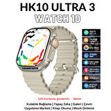 Watch 10 Series HK10 Ultra 3 Amoled Ekran G-Sensör Yapay Zekalı Kulaklık Eşleştirmeli Akıllı Saat