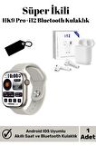Hk 9 Pro Gümüş Akıllı Saat Arama Yapma Bildirim Smart Watch Tws Kulaklık