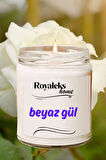 Doğal Özel Seri Kokulu Dekoratif Kavanoz Mum 210 cc - Beyaz Gül - RYL