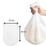 BUFFER® Büyük  Hamur Torbası  Silikon Şeffaf Hamur Yoğurma Torbası Ekmek Makarna Mantı  Hamuru Kolay