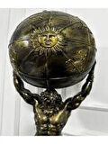 Atlas Tutan Büyük Heykel Dekoratif Biblo 60cm