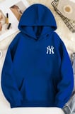 Ön Ve Arka Baskılıı Kapüşonlu Sweatshirt