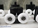 Venita Siyah Duşakabin Cam Kabin Tekerleği Takım 24 mm