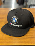 BMW Motorsport Unisex Siyah Renk Hip Hop Snapback Rapper Basket Cap Şapka