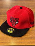 Chicago Bulls Kırmızı Siyah Hiphop Snapback Rapper Basket Cap Şapka