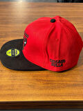 Chicago Bulls Kırmızı Siyah Hiphop Snapback Rapper Basket Cap Şapka