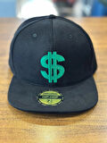 Dolar USD Nakışlı Siyah Renk Hip Hop Snapback Rapper Basket Cap Şapka