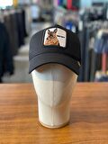 Gorin Model Kurt Köpek Figür Siyah Renk Fileli Cap Şapka