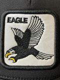 Gorin Model Eagle Kartal Figür Siyah Renk Fileli Cap Şapka