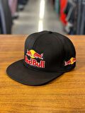 Red Bull Nakışlı Siyah Hip Hop Snapback Rapper Cap Şapka