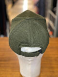 Kaşe Kumaş Haki Renk Kışlık Cap Şapka