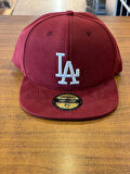LA Lakes Bordo Renk Hip Hop Snapback Rapper Basket Cap Şapka
