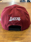 LA Lakes Bordo Renk Hip Hop Snapback Rapper Basket Cap Şapka