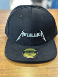 Metallica Nakışlı Siyah Renk Hip Hop Snapback Rapper Basket Cap Şapka