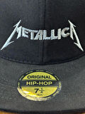 Metallica Nakışlı Siyah Renk Hip Hop Snapback Rapper Basket Cap Şapka