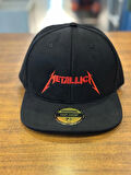 Metallica Nakışlı Siyah Renk Hip Hop Snapback Rapper Basket Cap Şapka
