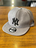 NY Yankees Unisex Pamuklu Gri Renk Hip Hop Snapback Rapper Basket Cap Şapka