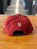 NY Yankees Bordo Renk Hiphop Snapback Rapper Basket Cap Şapka