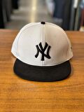 NY Yankees Beyaz Renk Hiphop Snapback Rapper Basket Cap Şapka