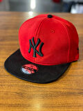 NY Yankees Unisex Pamuklu Kırmızı Siyah Renk Hip Hop Snapback Rapper Basket Cap Şapka