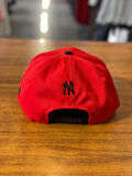 NY Yankees Unisex Pamuklu Kırmızı Siyah Renk Hip Hop Snapback Rapper Basket Cap Şapka