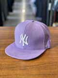 NY Yankees Lila Renk Hiphop Snapback Rapper Basket Cap Şapka