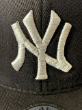 NY Yankees Unisex Pamuklu Siyah Renk Hip Hop Snapback Rapper Basket Cap Şapka