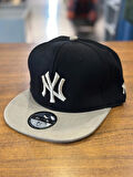 NY Yankees Nakışlı Siyah Renk Hip Hop Snapback Rapper Basket Cap Şapka